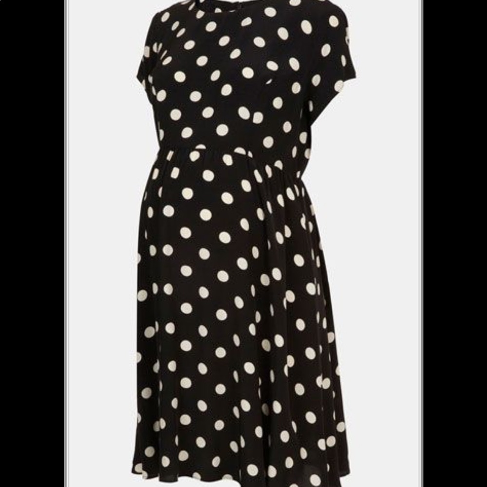 Topshop polka dot maternity dress
